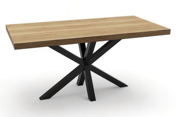 Stół prostokątny Pająk metalowe nogi w stylu LOFT 160x80cm Halifax Egger