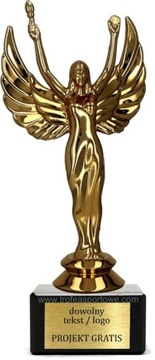 BRĄZOWA statuetka WIKTORIA trofeum 17cm + GRAWER