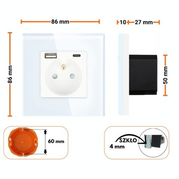 РАЗЪЕМНЫЙ КОНТАКТ СО ШТЫРЬКОМ USB ЗАРЯДНОЕ УСТРОЙСТВО A + C СЕРЫЕ РАЗЪЕМЫ КОНТАКТЫ 2.1A