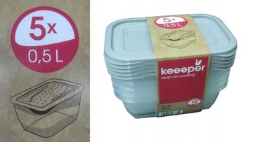 Набор контейнеров для пищевых продуктов Keeper 5 x 500 мл