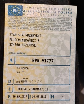 Honda HR-V II SUV 1.5 i-VTEC 130KM 2017 Honda HR-V 2017r, 1.5 Benzyna. Uszkodzony przod. 1.5 Benzyna 130KM, zdjęcie 20