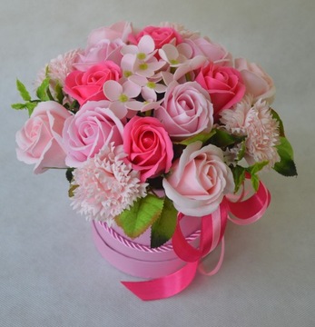 ЦВЕТОЧНАЯ КОРОБКА МЫЛЬНЫЕ ЦВЕТЫ ДЛЯ ПОДАРОЧНОГО БУКЕТА