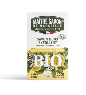 Maitre Savon mydło organiczne BIO Złuszczające Peelingujące CYTRYNA 100g