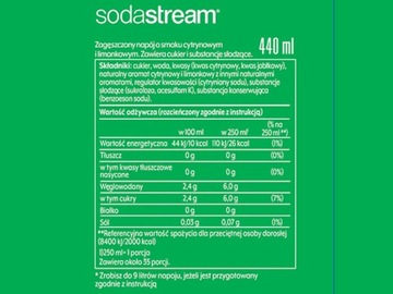 КОНЦЕНТРАТ СИРОП 7 UP ДЛЯ SODASTREAM САТУРАТОР 9Л НАПИТОК 440мл
