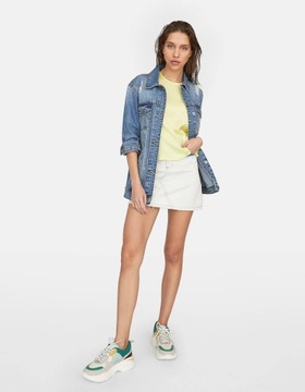 C0132 STRADIVARIUS__MM8 ЖЕЛТЫЙ ВОЗДУШНЫЙ ТОП__L