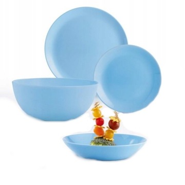 TALERZE SERWIS OBIADOWY Luminarc BLUE 19 EL