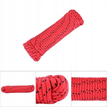 20М СУХОЖИЛЬНАЯ ВЕРЕВКА 10 ММ СТАТИЧЕСКИЙ КРАСНЫЙ