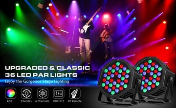 DMX512 Oświetlenie sceniczne LED DJ Par Light 2pak