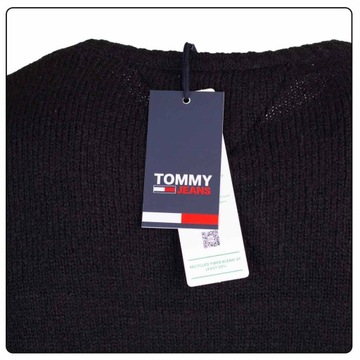 TOMMY HILFIGER SWETER MĘSKI TJM RLX NEW VARSITY SWEATER CZARNY r.M