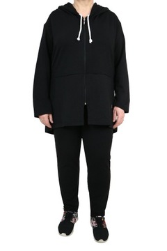 BLUZA dresowa z kapturem czarna 4XL 58 60