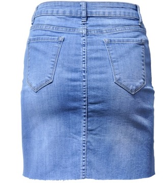 #E1157 СИНЯЯ ДЖИНСОВАЯ МИНИ-ЮБКА XXL