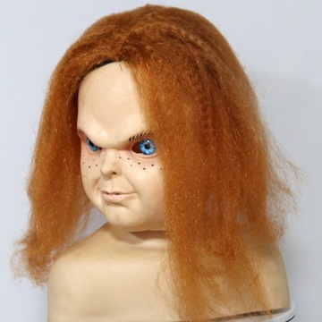 Lalka duch rekwizyty filmowe lalka Chucky maska lateksowa maska