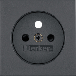 BERKER Kwadrat/B3/B7 Pokrywa gniazda 2p+z antracyt