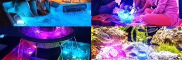 4x ПОДВОДНЫХ ОСВЕЩЕНИЯ ДЛЯ БАССЕЙНА RGB СВЕТОДИОДНАЯ ЛАМПА С ДИСТАНЦИОННЫМ УПРАВЛЕНИЕМ
