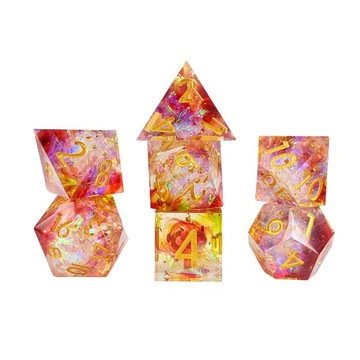 KOLOROWY WIATR ZESTAW 7 EPOKSYDOWYCH KOŚCI RPG