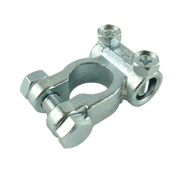 Klema akumulatorowa / zacisk akumulatorowy - plusowy, M8, odlew mosiądzu