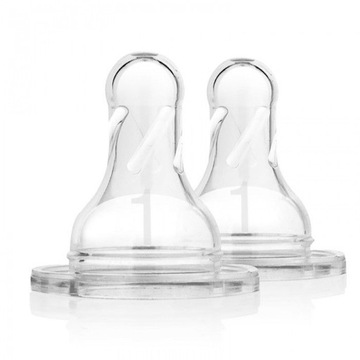 Dr Brown's smoczki 1 standard silikon 2szt.