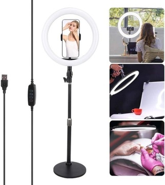 Вращающийся на 360 градусов кольцевой светильник для прямой трансляции