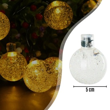 Girlanda Ogrodowa na USB Lampki OGRODOWE 100x Żarówka LED na Balkon 10m