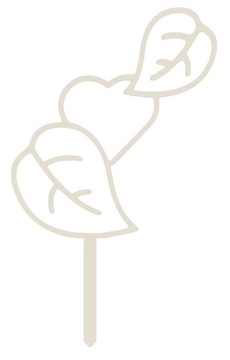 PODPÓRKA KWIATÓW ROŚLIN PERGOLA SERCE LIŚĆ 37cm