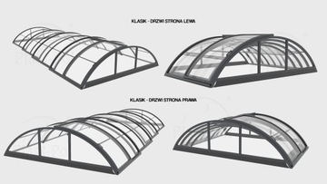 KLASIK БАССЕЙН КРЫША 8,50x3,95x1,25 м ПРЕМИУМ