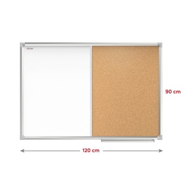 Пробковая магнитная доска сухого стирания 120х90см тип COMBI