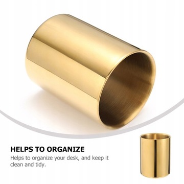 1 шт. Настольные контейнеры для ручек с золотой ручкой