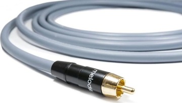 Melodika MDSW10G Kabel do subwoofera (RCA-RCA) Gunmetal - 1m
