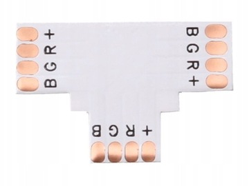 Łącznik T PCB RGB do Taśm LED RGB 10mm Złączka