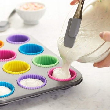 ФОРМА ДЛЯ МАФФИНОВ ТЕФЛОНОВАЯ АНТИПРИГАРНАЯ + СИЛИКОНОВАЯ ФОРМА 12 ШТ.