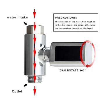 Светодиодный цифровой термометр для душевой насадки