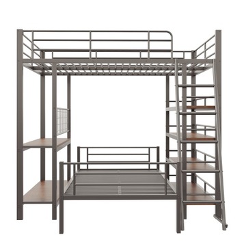 Двухъярусные кровати Rama Metal Bead Bread Store Herese 140*200 см черны