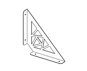 2 x СТАЛЬНАЯ ОПОРА LOFT GOLD - РУЧКА ДЛЯ ПОДДЕРЖКИ ПОЛКИ + ВИНТЫ