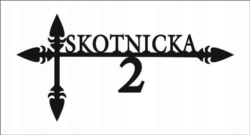 Ажурная адресная доска номер дома, 40х80см L