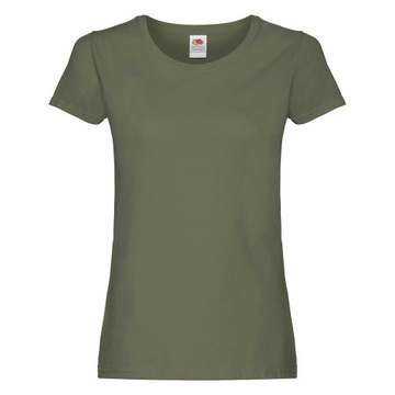 T-shirt damski koszulka bawełniana Fruit of The Loom ORIGINAL oliwkowa XL