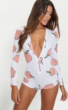 Ladies Onsies Pajamas Print Sexy Romper Sleepwear