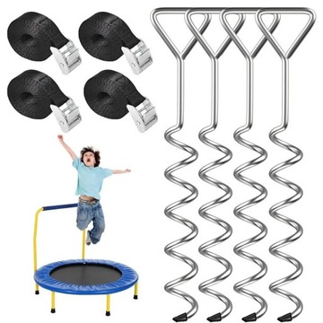 KOTWA DO PODŁOŻA DO TRAMPOLIN, HUŚTAWEK, 4 X KOTEW DO MOCOWANIA NAMIOTÓW