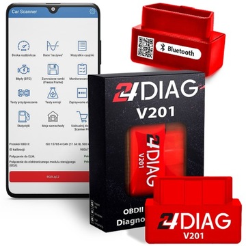 ELM327 BLUETOOTH OBD2 INTERFEJS DIAGNOSTYCZNY V201 UNIWERSALNY TESTER SAE