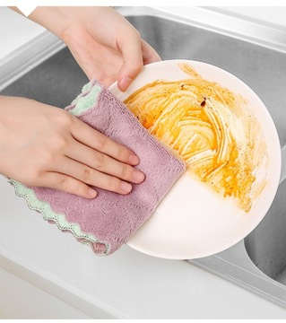 10 шт. кухонное полотенце двухсторонняя ткань для посуды