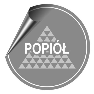 Naklejka SEGREGACJA śmieci odpady POPIÓŁ 15 cm