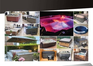 Wanna z hydromasażem jacuzzi spa ogrodowe 160x216cm model Nephrite