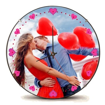 Большие часы с логотипом компании и вашим текстом Подарок.