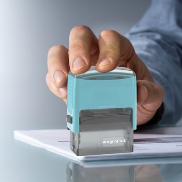 WAGRAF B4s ШТАМП ДЛЯ 8 СТРОК НАЗВАНИЕ КОМПАНИИ ОФИСНЫЙ ДИЗАЙН + ЛАСТИК