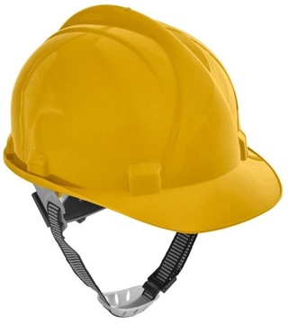 Рабочая каска по охране труда ПП-К 4-точечная желтая с подвеской и ремнем