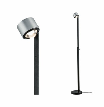 PAULMANN Lampa podłogowa LED Aldan 17 W czarny/aluminiowy szczotkowany ściemniacz