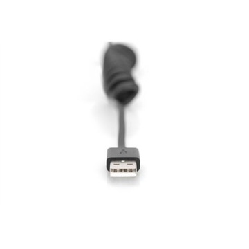 Спиральный кабель USB A/USB C, USB 2.0, PD 60 Вт, макс.