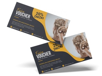 Ulotki DL voucher DL DWUSTRONNE zaproszenie 100 szt. 350g