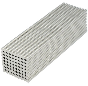 MOCNY MAGNES NEODYMOWY WALCOWY 3x3 - ZESTAW 100 SZTUK / MAGNESY NEODYMOWE /