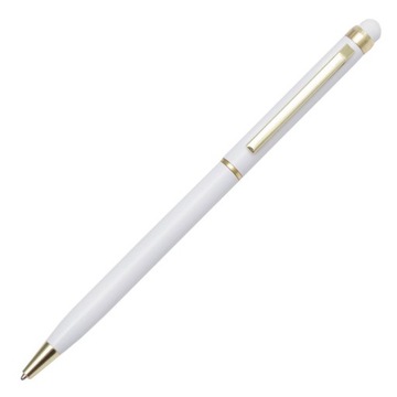 DŁUGOPIS ALUMINIOWY DO EKRANÓW DOTYKOWYCH TABLETÓW TOUCH TIP GOLD BIAŁY