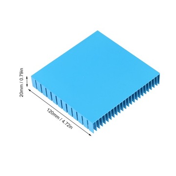 ПРОФИЛЬ РАДИАТОРА АЛЮМИНИЕВЫЙ 120х120х20мм СИНИЙ